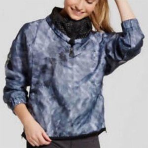 Champion C9 Windbreaker Jacket Women's Medium Holographic Blue Athletic Casual